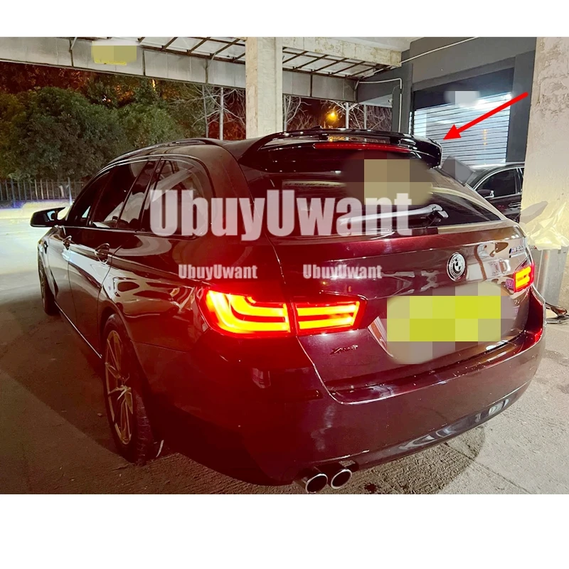 Carbon Color For BMW 5 Series F11 2011-2017 Touring Edition Rear Top Tail Wing Spoiler Glossy Black Modification Car Body Kit view 5