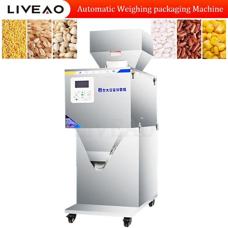 

220V Large Capacity Automatic Weighing Filling Machine For Granule Powder Rice Nuts