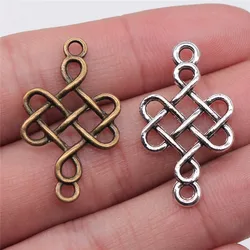 WYSIWYG 20pcs 31x18mm Chinese Knot For Jewelry Making Lucky Chinese Knot Pendants Charm Chinese Knot Connector