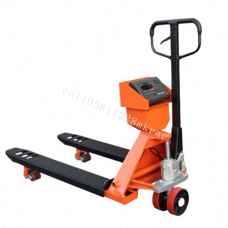 

New 2t 3t forklift adjustable pallet jack manual scale forklift manual pallet truck with weighing scale