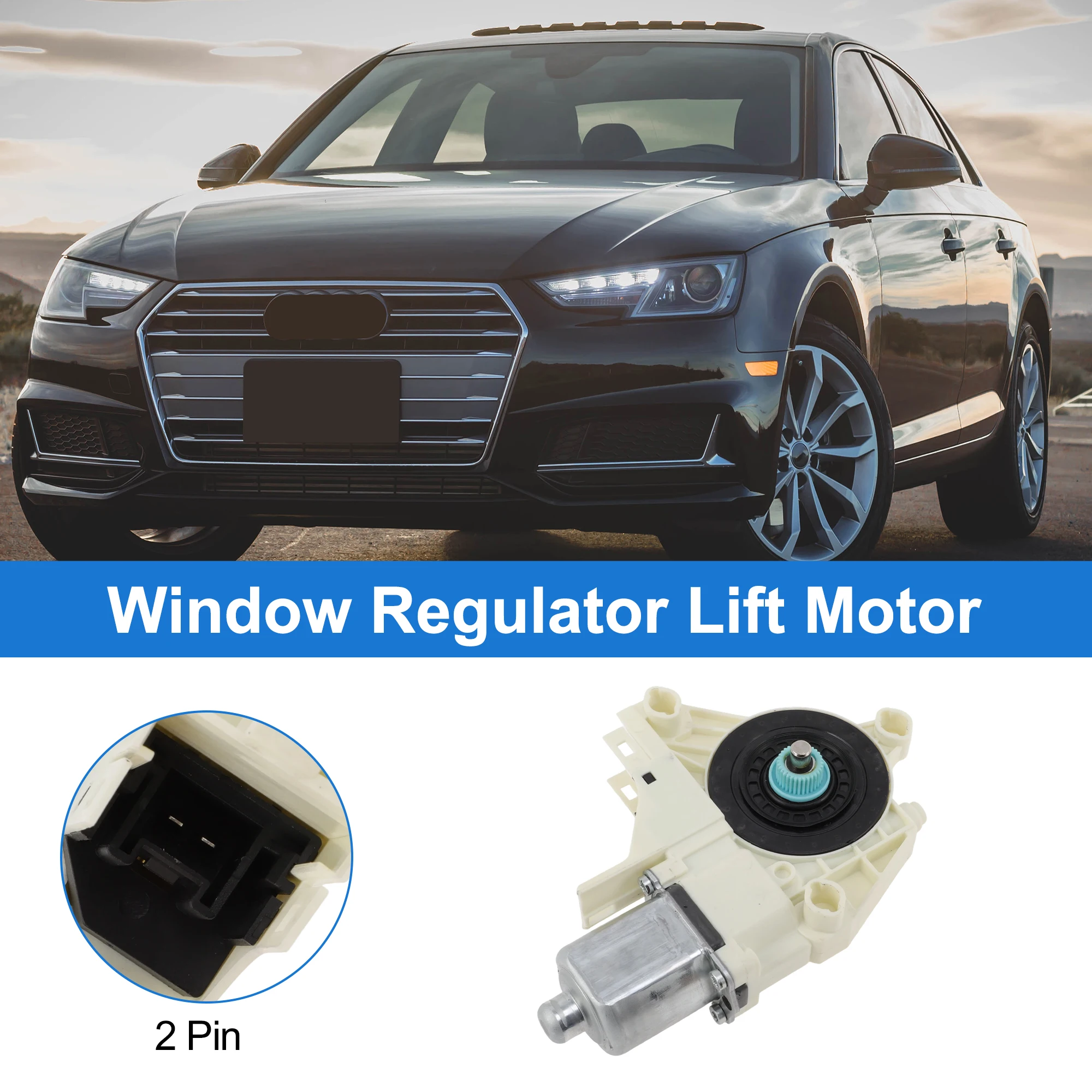 UXCELL No.8K0959801A Power Window Regulator Lift Motor for Audi A4 Allroad B8 (8KH) 2.0