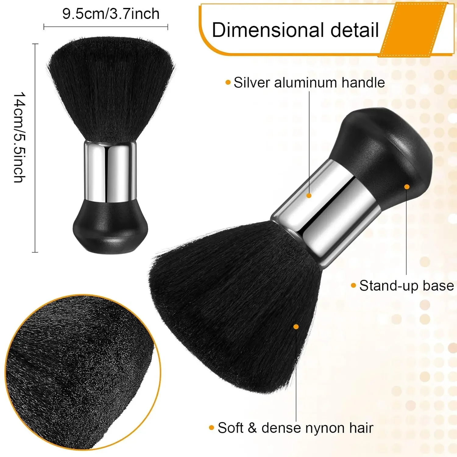 Professional Men Straight Razor Kit, Barber Razor w/ Neck Duster Brush &10 Pcs Double Edge Blades for Barbershops Hair Salons