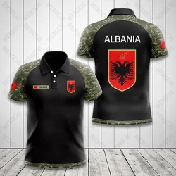 Custom Name Albania Emblem Graphic Polo Shirts Unisex Summer Casual Short Sleeve Tops Adults and Kids Sportswear Loose Jersey