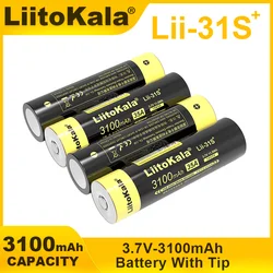 New LiitoKala Lii-31S 18650 Battery 3.7V/4.2V Li-ion 3100mA 35A Power battery For high drain devices+DIY Pointed