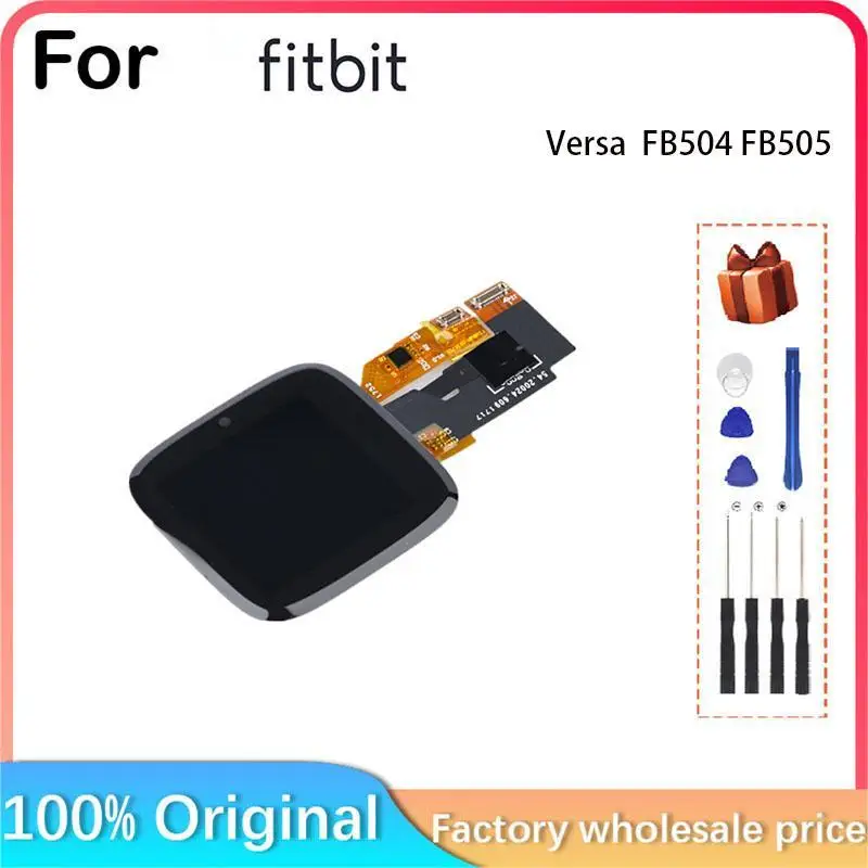 Para fitbit versa fb504 fb505smart sports assista tela lcd + tela de toque, para fitbit versa fb504 fb505 lcd