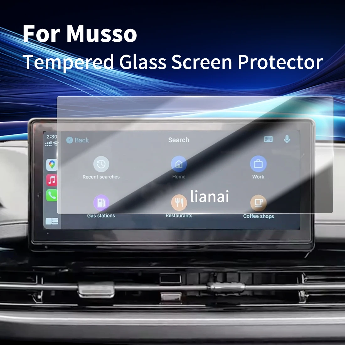 Screen Protector for 24 Shuanglong Musso HD Tempered Glass display Navigation Aut Car Stickers interior Accessories supplies