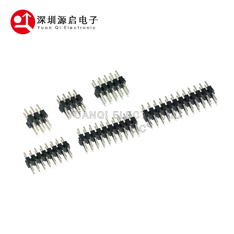1.27mm 1.27 Double Row Male 2~40P Breakaway PCB Board Pin Header Connector Strip Pinheader 2*3/4/5/6/7/8/10/12/15/20/40p 2-50P
