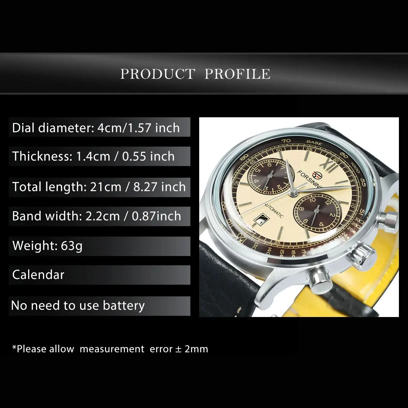 Forsining Retro Mechanical Watch for Men Classic Small Dials Calendar Leather Strap Luxury Brand Business Automatic Mens Watches