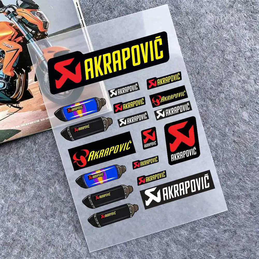 

For AKRAPOVIC Reflective Motorcycle Stickers, 3M Safety Warning At Night In The Dark Scooter Helmets