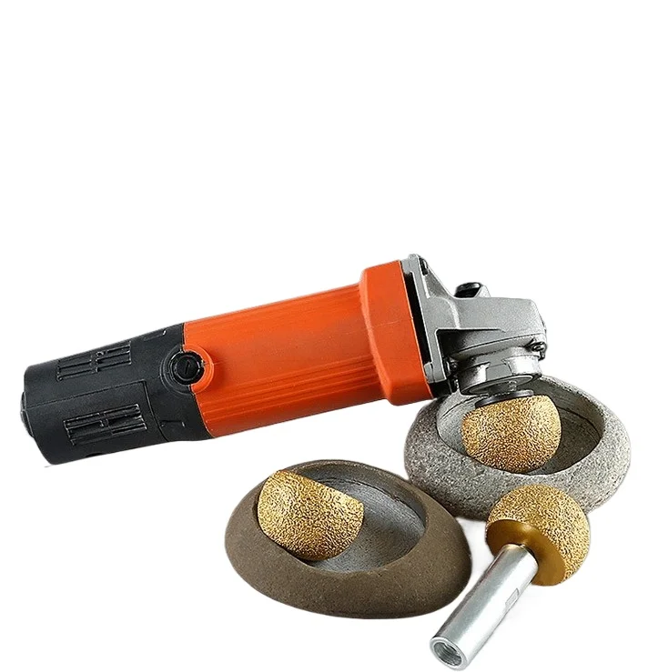 Diamond Brazed Round Grinding Head Abrasive Tool For Internal Arc Grinding Of Stones Engraving Tool Head Mushroom Head