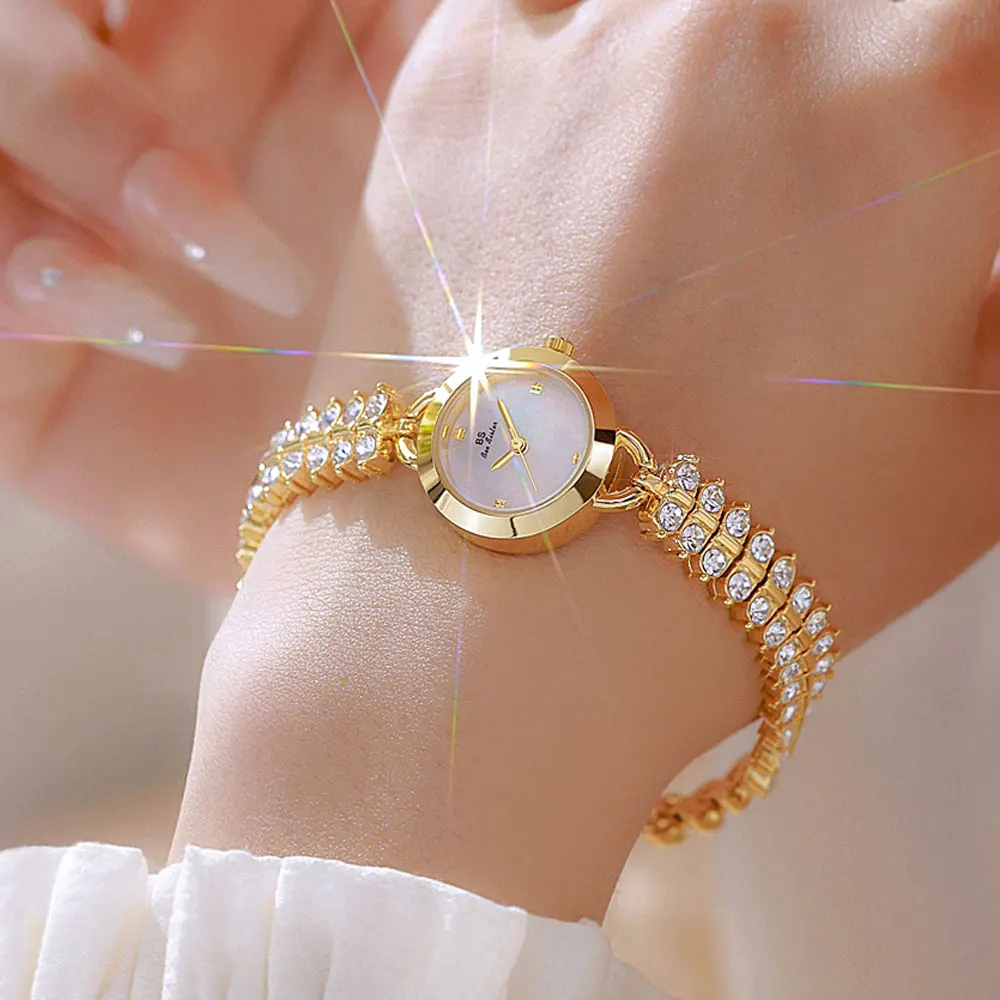 Top Brand Luxury Women’s Quartz Watch Diamond Bracelet Stainless Steel Fashion Ladies Dress Wristwatch Elegant Female Clock
