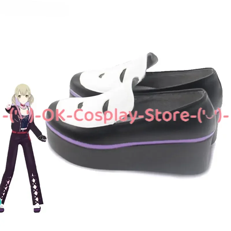 [맞춤형] 프로젝트 세카이 컬러풀 스테이지 아즈사와 코하네 코스프레 신발 게임 롤플레이 의상 소품 카니발 파티 PU 가죽 부츠