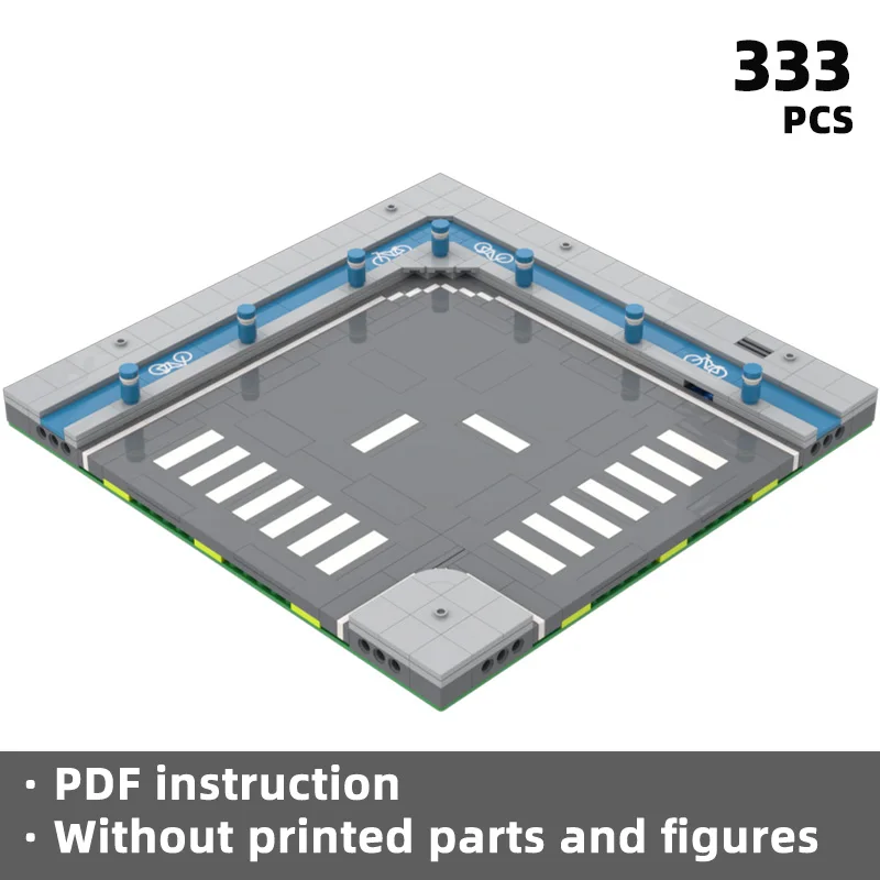 

Suitable for urban street scenes and vehicle display themes The corner parking lot scene building blocks in urban blocks