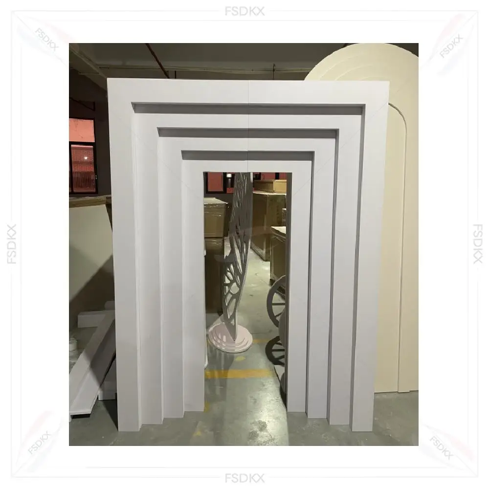 

Factory Design Special Wedding Anniversary Decorations PVC Arch Ripple Backdrop Stand Wedding Decoration Stage Curve Backdrop