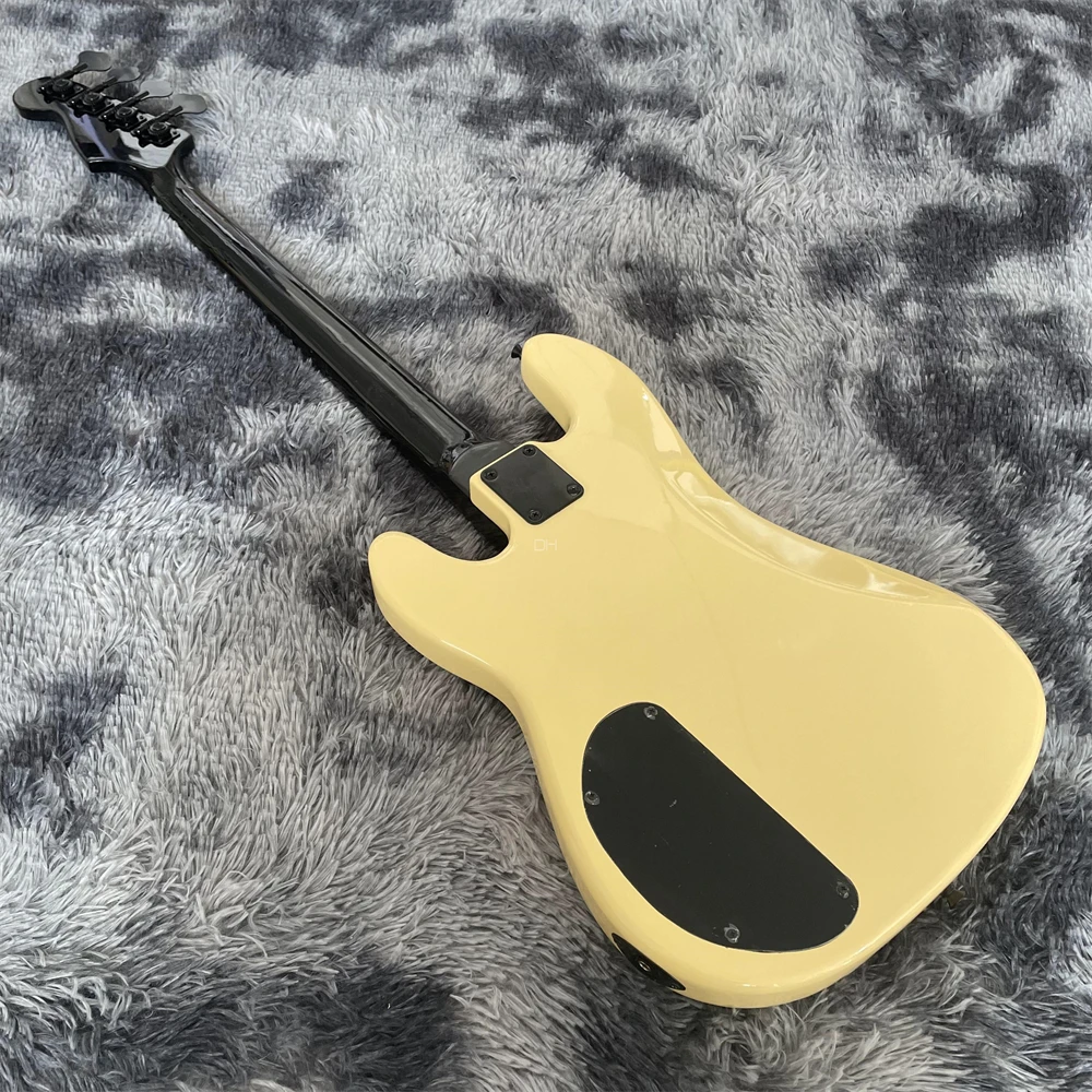 Factory customized high quality electric bass P bass yellow body black neck black accessories