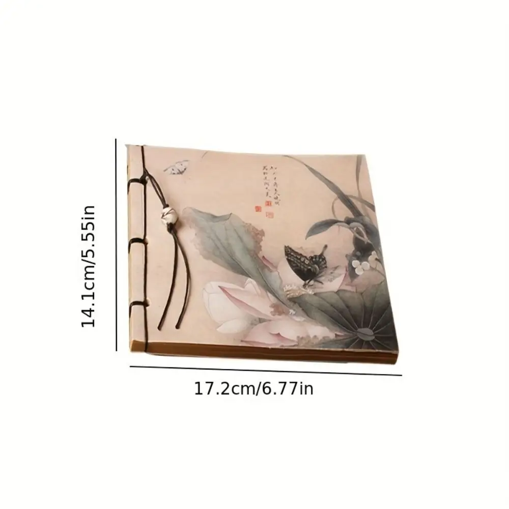 Ancient Style Ancient Style Sketchbook Lotus Thread-bound Vintage Line-bound Sketchbook Tassel Line Package Vintage view 6