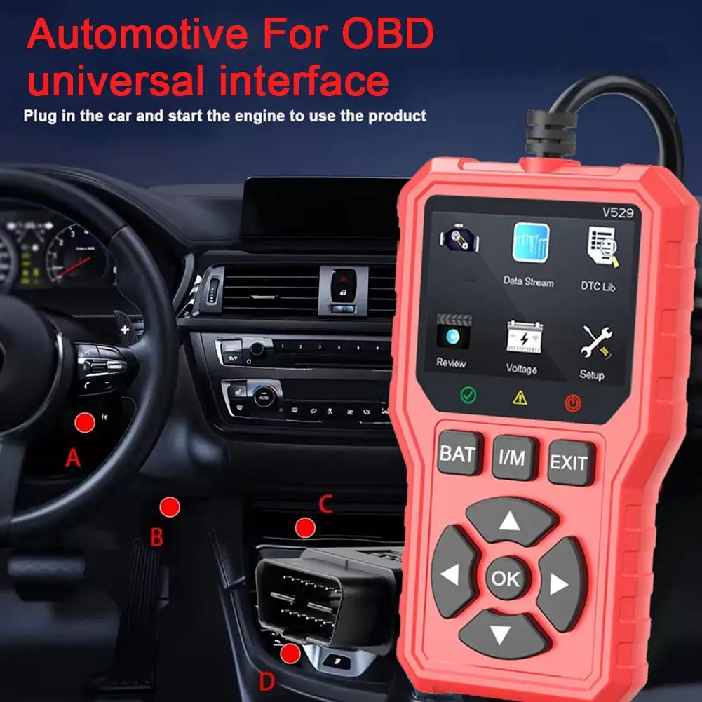 أداة تشخيص السيارة محرك السيارة قارئ رمز الخطأ أداة تشخيصية الماسح الضوئي obd المهنية يدعم 10 لغات