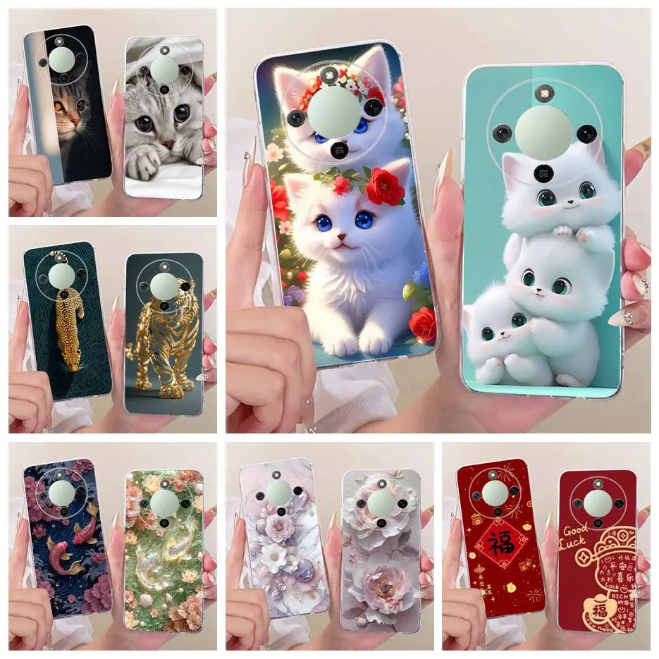 For Honor X9d Case MTN-NX1 Cute Cat Painted Cover For Honor X70 Soft Slim Phone Case For Honor Magic 8 Lite X 70 HonorX9d Fundas