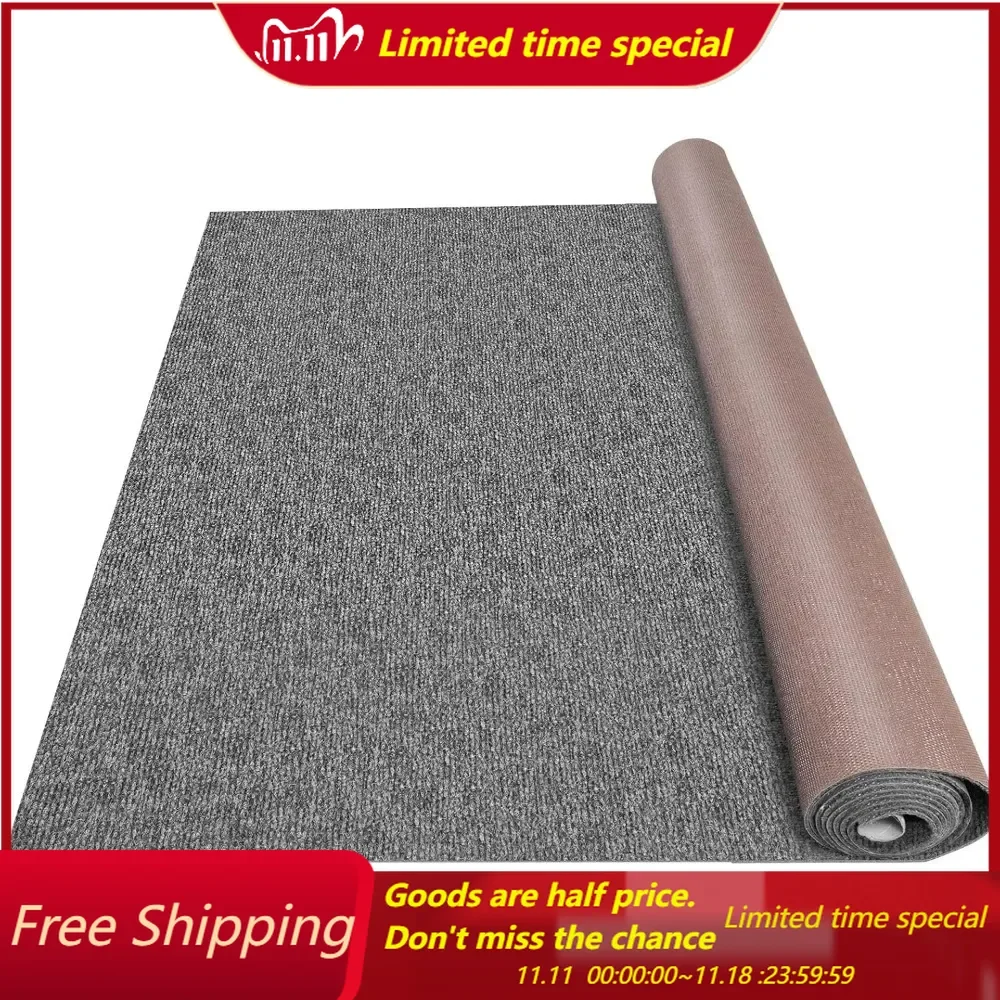 

Gray Marine Carpet 6 ft x 13.1 ft Boat Carpet Rugs Indoor Outdoor Rugs for Patio Deck Anti-Slide TPR Water-Proof Back