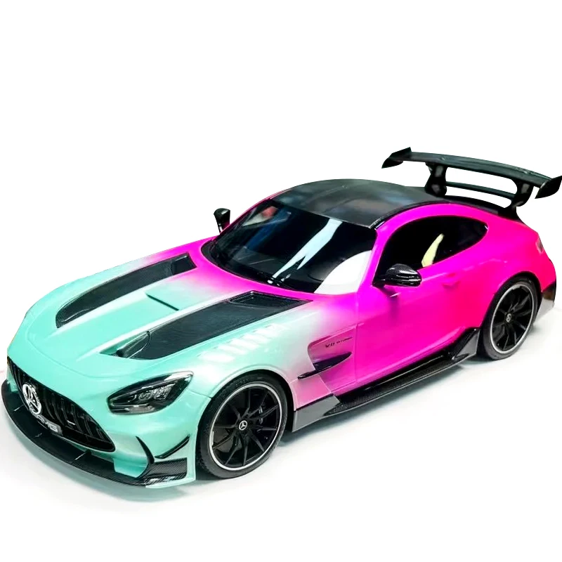 Custom 1.52*18m Car Vinyl Gradient Color Change Film Custom Two-color Gradient Blue Pink Vehicle Wrapping Vinyl