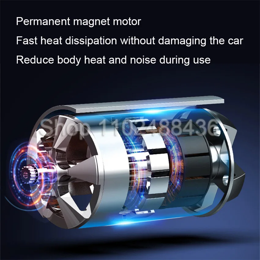 Automobile Double-cylinder High-power Air Pump Car Tire 12V Electric High-pressure Pump Portable Air Compressor