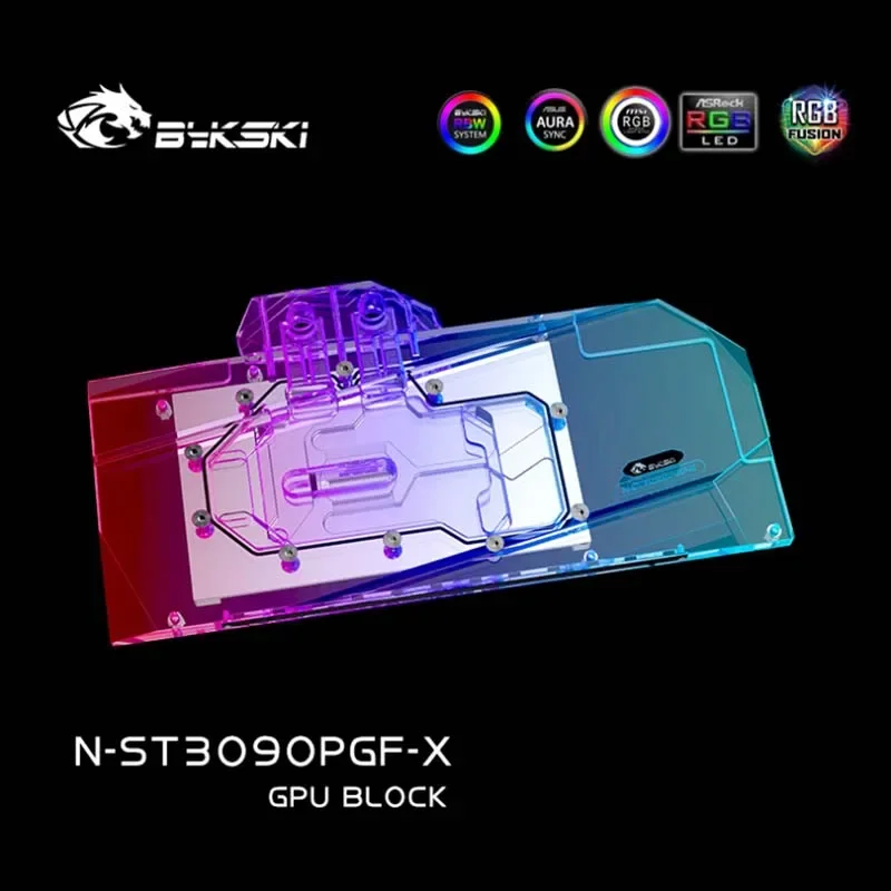 Imagem -05 - Bykski-radiador de Cobre de Cobertura Completa Uso de Bloco de Água para Zotac Gaming Rtx 3090 Núcleo Amp Holo Holo Extremo Cartão Gpu N-st3090pgf-x