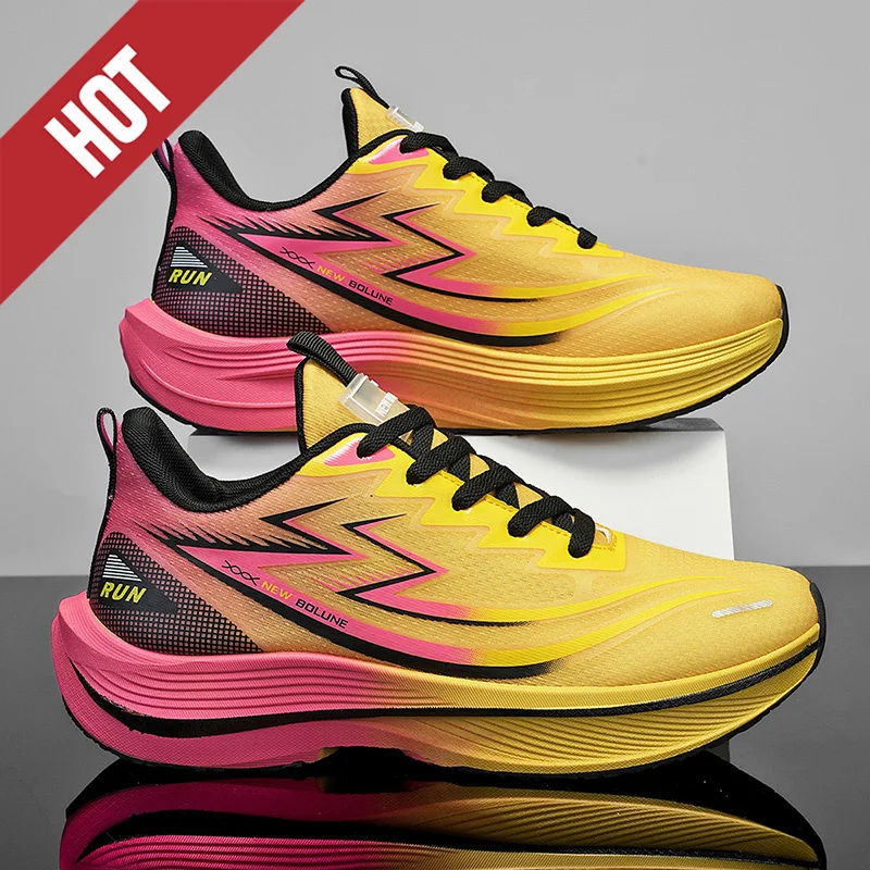 

Кроссовки для бега Marathon Carbon Board Cushion Casua, мужские и женские, спортивные, дышащие, легкие, удобные, нескользящие, для занятий спортом.