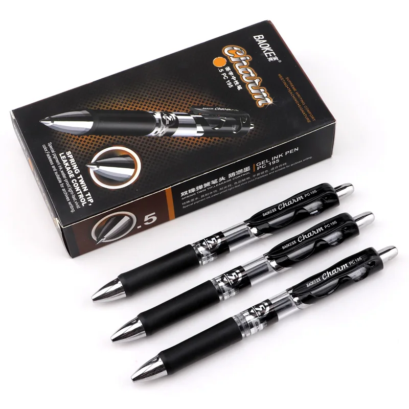 BAOKE PC195 0.5mm Retractable Gel Pen 12pcs