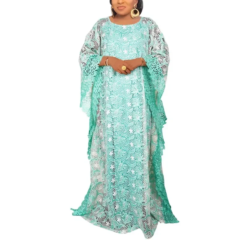 

Elegant African Dresses for Women Muslim Fashion Boubou Abayas Robe Dashiki Ankara Lace Outfits Evening Gown Kaftan Maxi Dress