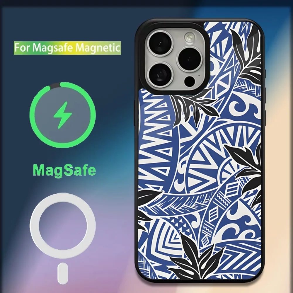 Maori Samoan Polynesian Tribal Phone Case For iPhone 16,15,14,13,12,11,Plus,Pro,Max,Mini Magsafe Magnetic Wireless Charging