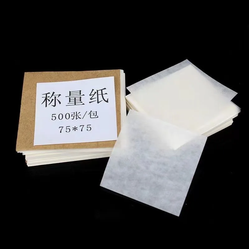 1pack (500pcs) Lab Use Square Smooth Sulphate Paper Weighing Paper 60/75/90/100/120/150mm/200mm