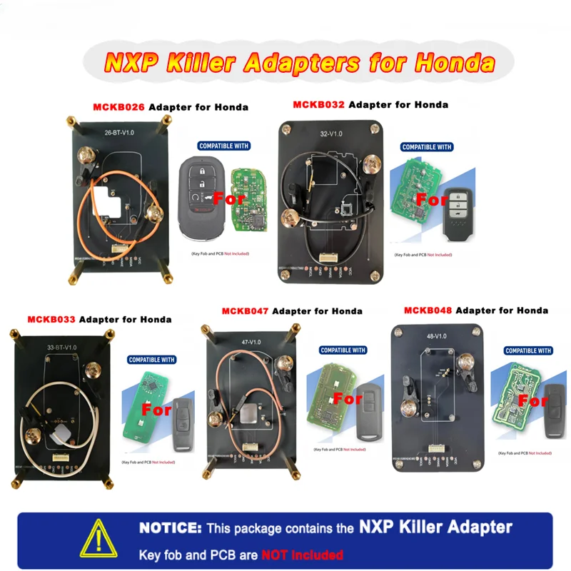 Solder-Free Adapters Base for HONDA Motorcycle PCX125 PCX160 Work with NXP Killer Support Unlock Adding for NXP NCF29XX Chip