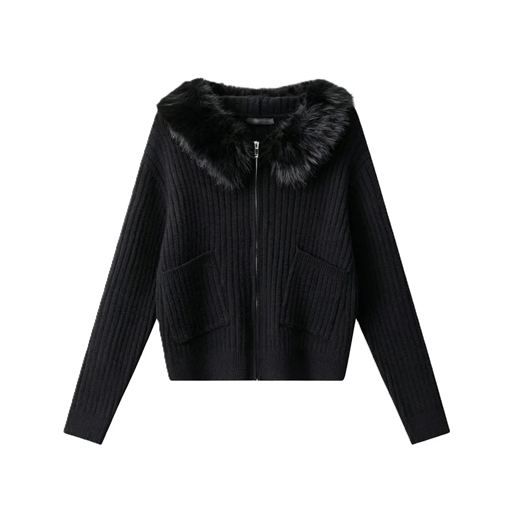 Female Fashion Outerwear Women Hooded Cardigan For Casual Street Wear Polyester Fabric Blend Medium Elasticity Fit