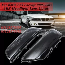 2Pcs Car Left Right Headlight Lens Headlamp Lens Cover For BMW E39 facelift 4-Door 1996-2003 63128375301 63128375302 Accessories