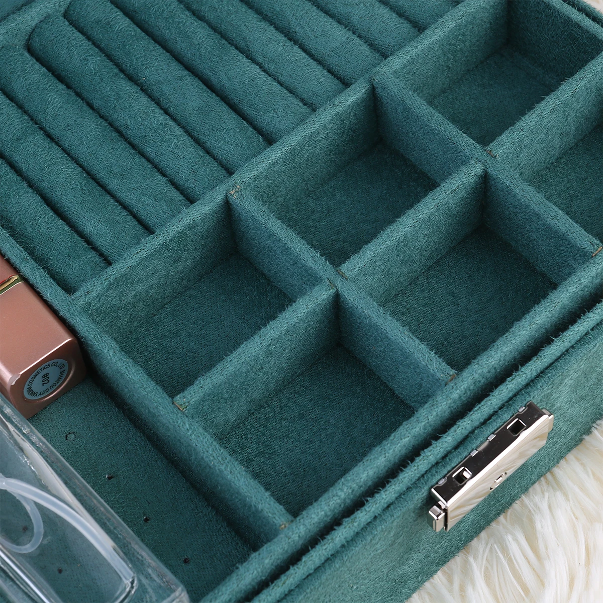 

Jewelry Box with Lock Large Capacity Durable Easy Open Travel Plastic Container for Necklace Ring Earring Home Accessories