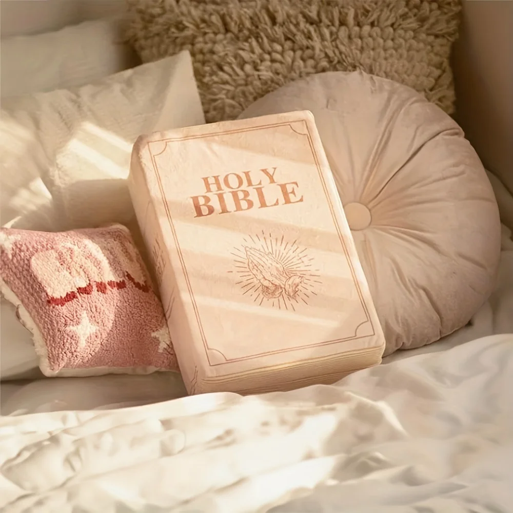 [ High Rating ] 1 Corinthians Chapter 13 Inspiration Can Open Bible Style Pillow -5-Color Soft Plush Cushion, Suitable For Four