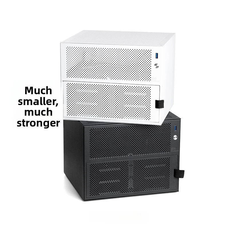 يدعم هيكل NAS Six-bay اللوحة الأم ITX، مصدر طاقة FLEX Small 1U، حد ارتفاع الرادياتير 70 مم، خادم تخزين سطح المكتب DIY