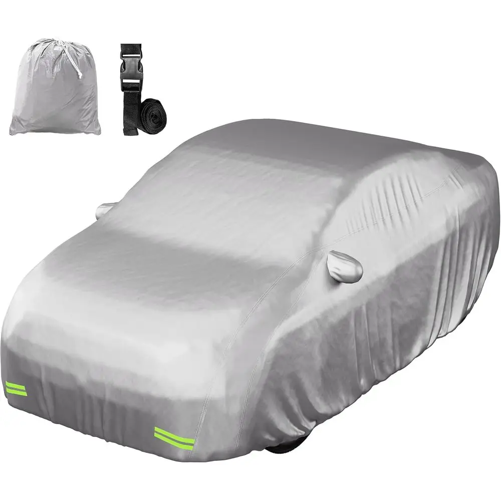 

185x70x60 Small Sedan Car Cover - UV & Light Rain Protection | All Weather 190T Polyester Outdoor & Indoor Car Covers | Water-Re