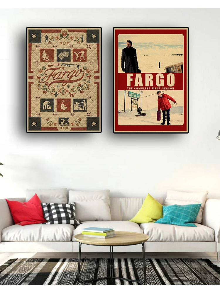 Buy Three To Send One Fargo Classic Film Vintage Kraft Poster Art Wall Home Cafe Decoration Painting