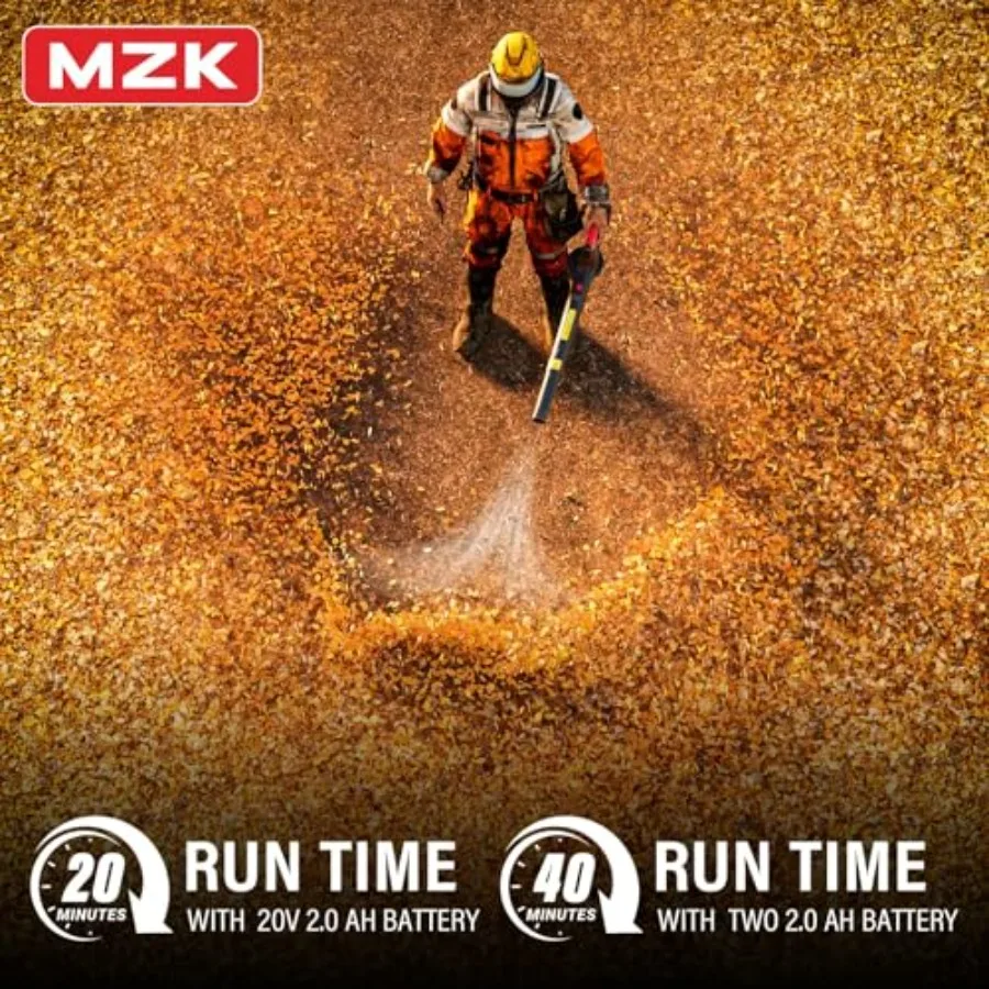 منفاخ أوراق شجر لاسلكي 20 فولت يعمل بالبطارية منفاخ كهربائي للعناية بالعشب منفاخ أوراق كهربائي خفيف الوزن لنفخ أوراق الفناء #3