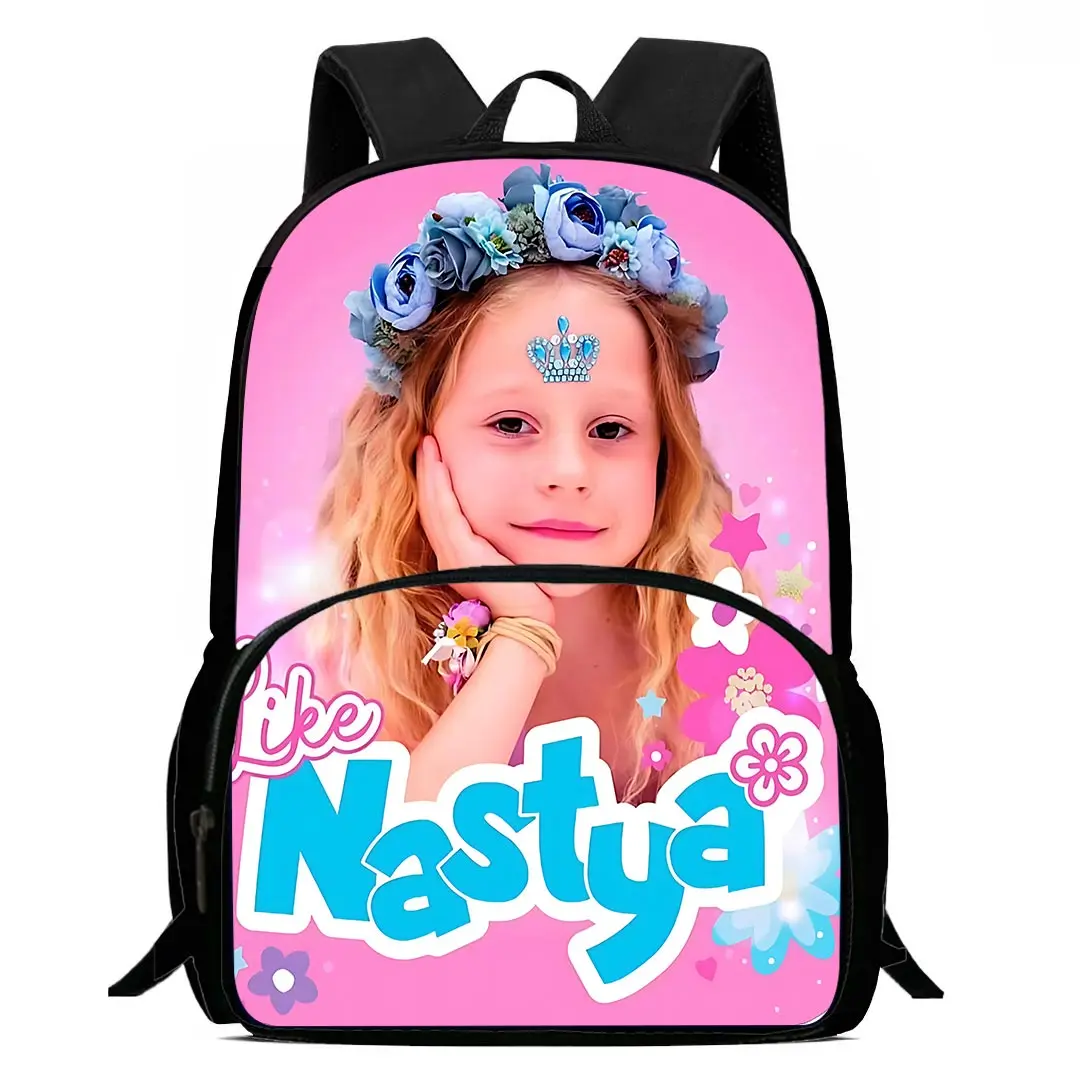 Like Nastya Kids Backpacks Boys and Girls Student Birthday Gift Child School Bags Large Capacity Camping Durable Rucksack