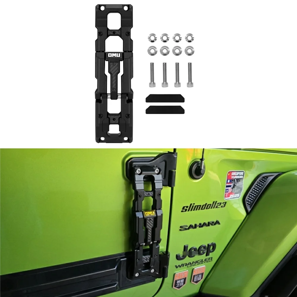 For Jeep Wrangler JK JL Gladiator JT 2007-2024 Black Aluminum Magnesium Alloy Side Steps Running Boards Nerf Bars OMU002