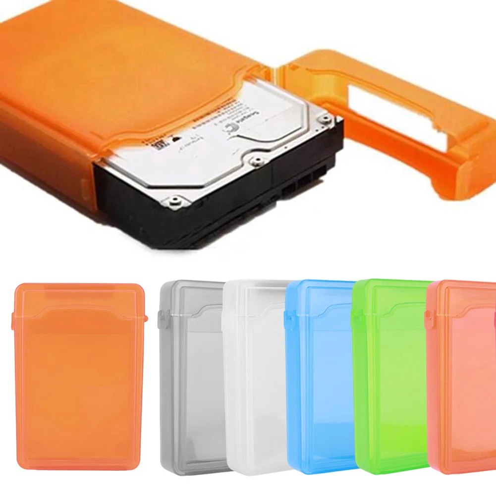 3.5 Inch IDE SATA HDD Hard Drive Disk Storage Box Case Cover Shockproof Plastic External Hard Drive Disk Storage Box Multi Color