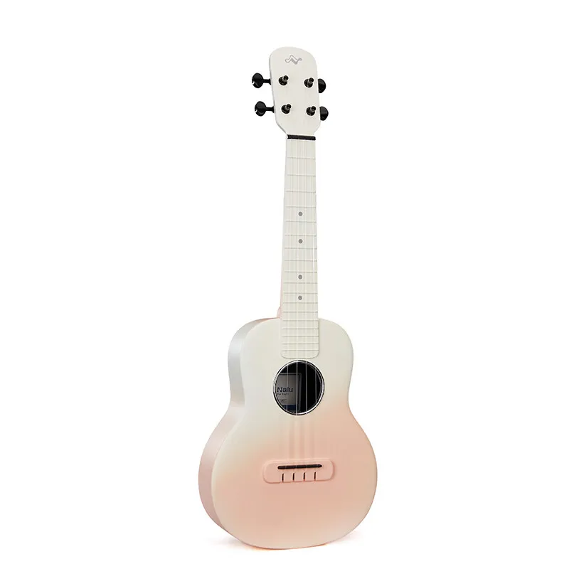 Ukelele de concierto TOM para niños adultos principiantes Ukelele de viaje de fibra de carbono de 23 pulgadas con kit para principiantes con bolsa, selección, correa y cuerdas.