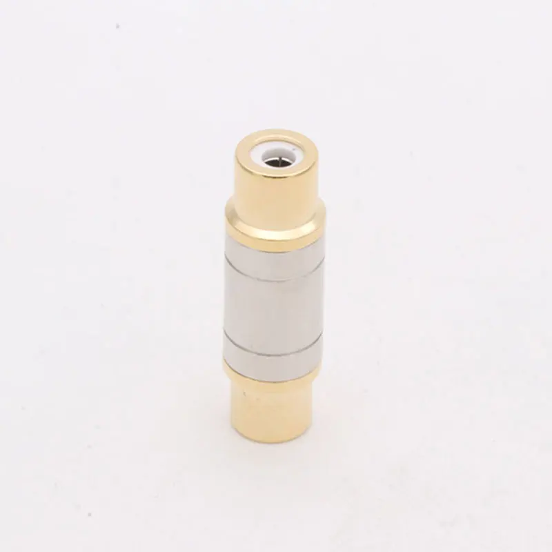 4pcs RCA connector gold plated straight RCA female jack adapter