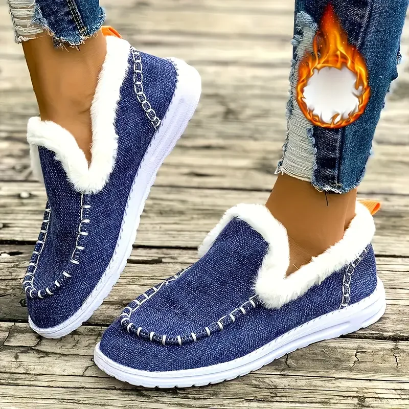 

Women Ankle Boots Winter Thick-soled Snow Boots Women Plus Thick Fur Warm Large Size Women Cotton Shoes Casual Fashion Shoes