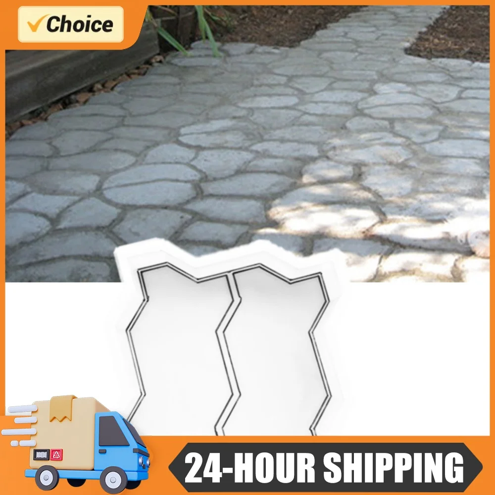 Garden Pavement DIY Walk Manually Road Path Stone Road Paving Maker Brick Carving Tools Stone Concrete Mould