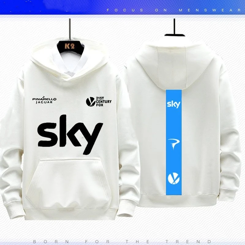 

Мужская хлопковая толстовка с капюшоном во французском стиле Cycling Team, зимняя спортивная куртка-пуловер, уличная одежда в стиле хип-хоп, свободная куртка для спортсмена, такая же куртка SKY