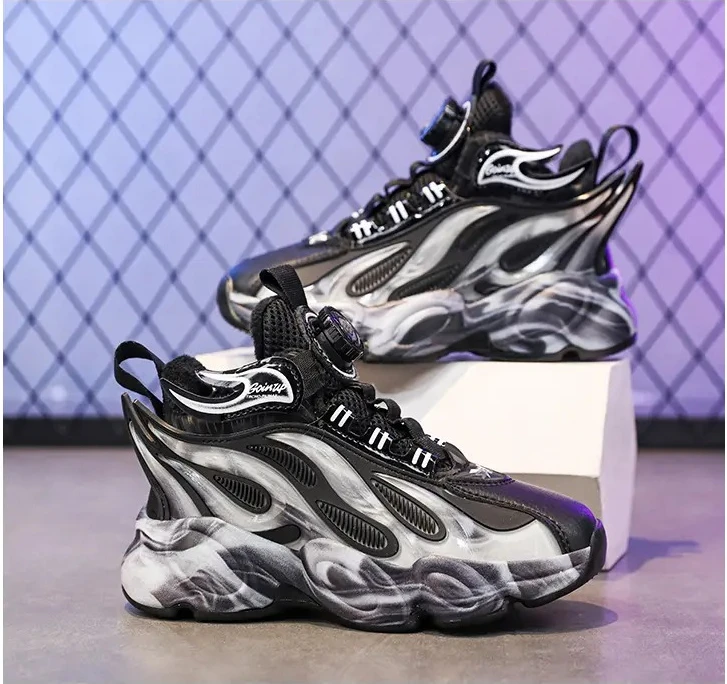 

Детские баскетбольные кроссовки, для мальчиков, подростков, противоскользящая тренировочная спортивная обувь, теннисные туфли на флисовые зимние детские кроссовки.