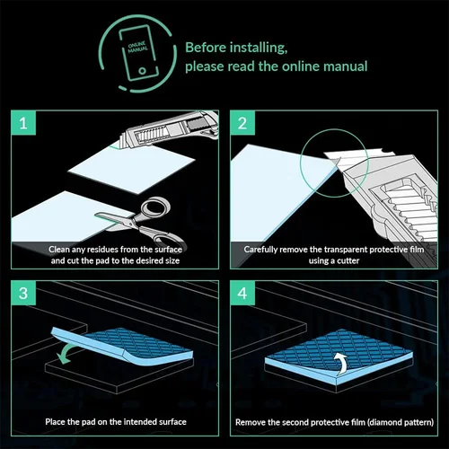 Imagen 2 del producto ARCTIC TP-3 Almohadilla térmica de rendimiento premium de 100x100 mm, alto rendimiento, especialmente suave, relleno de huecos ideal, huecos de despedida